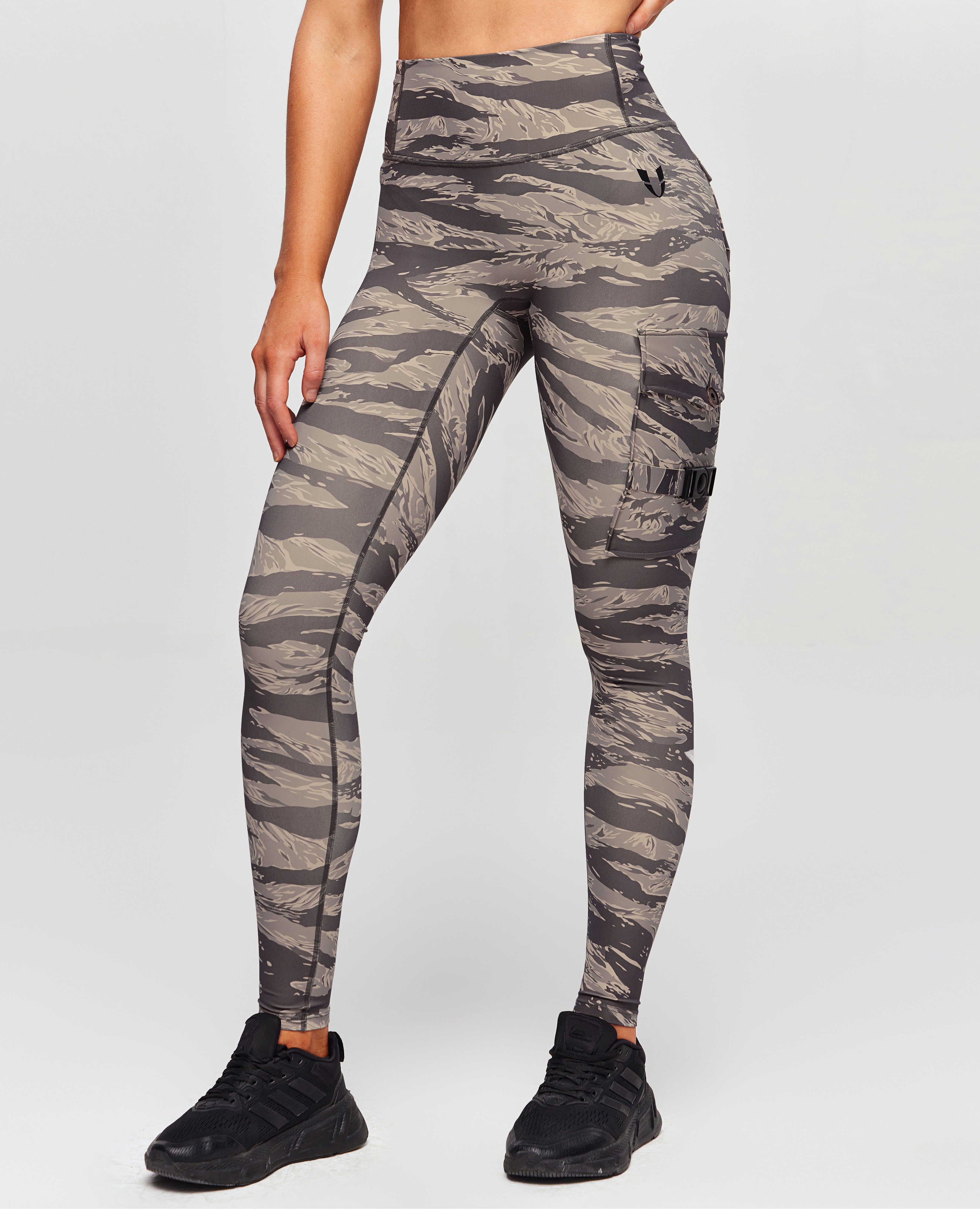 Cargo Fitness Leggings - Tiger Stripe Camo