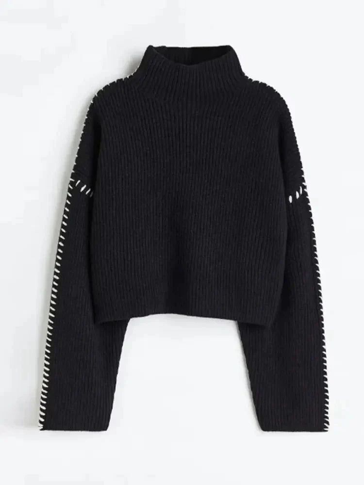 Mila™ - Turtleneck with Embroidery