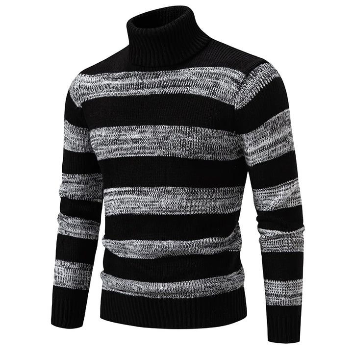 Carlo - Men's Knitted Sweater with Stand-up Collar