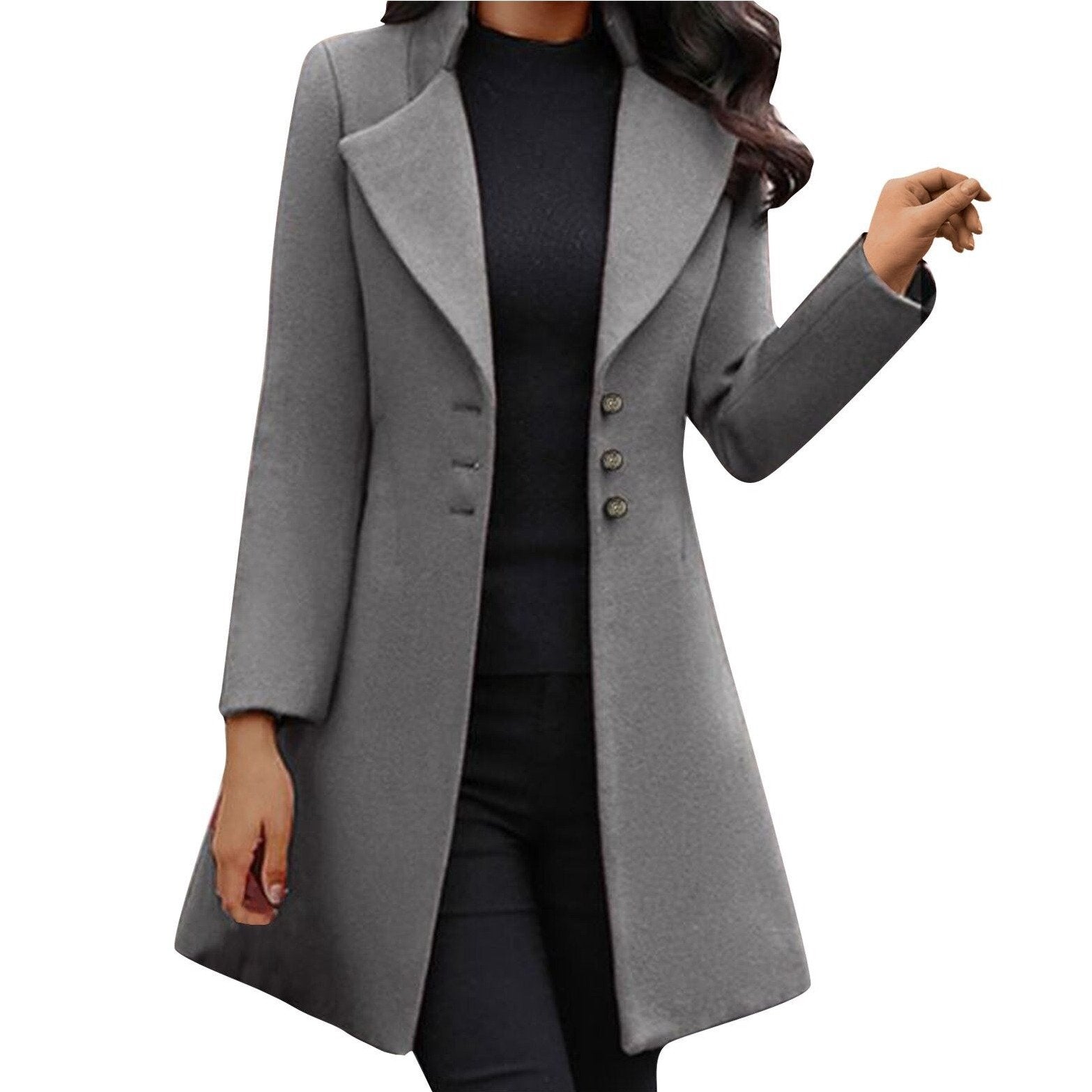 Aliza™ | Italian Wool Coat with Long Sleeves