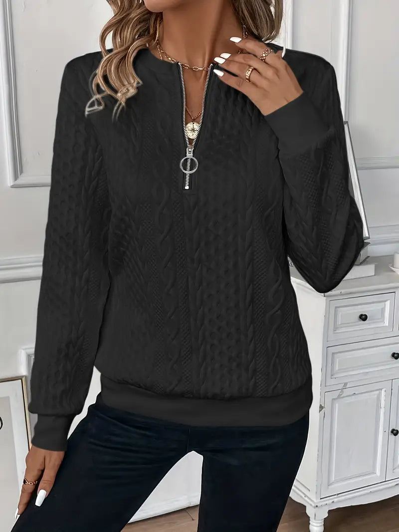 Lily | Elegant Zip Sweater