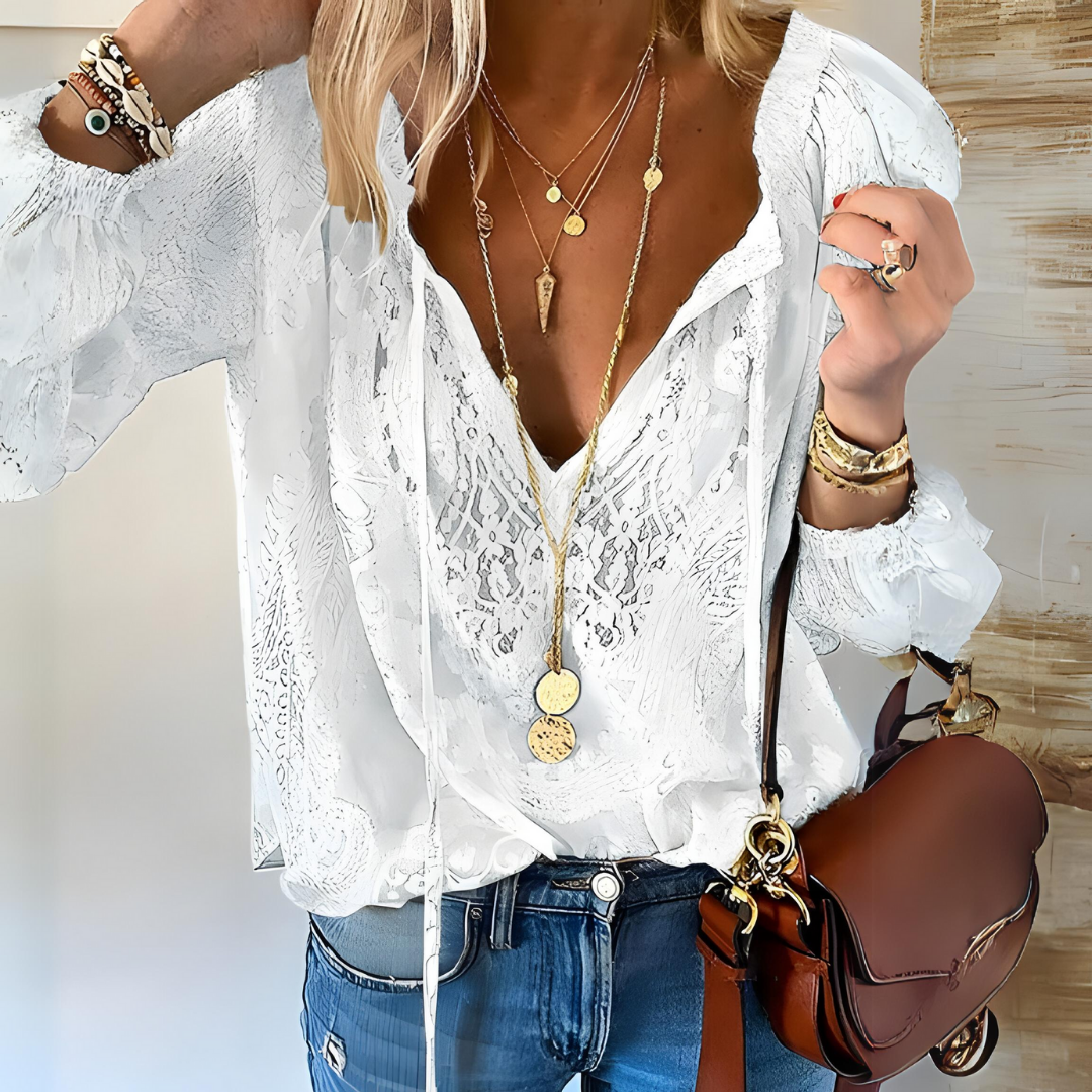 Sarah | Crocheted Boho Blouse