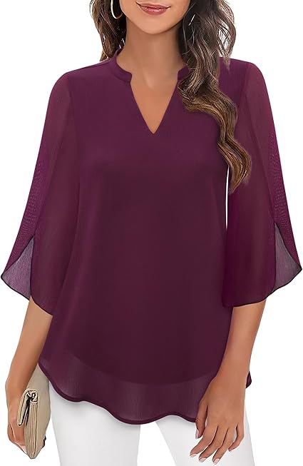 Camille™ - Double Layered Chiffon Blouse