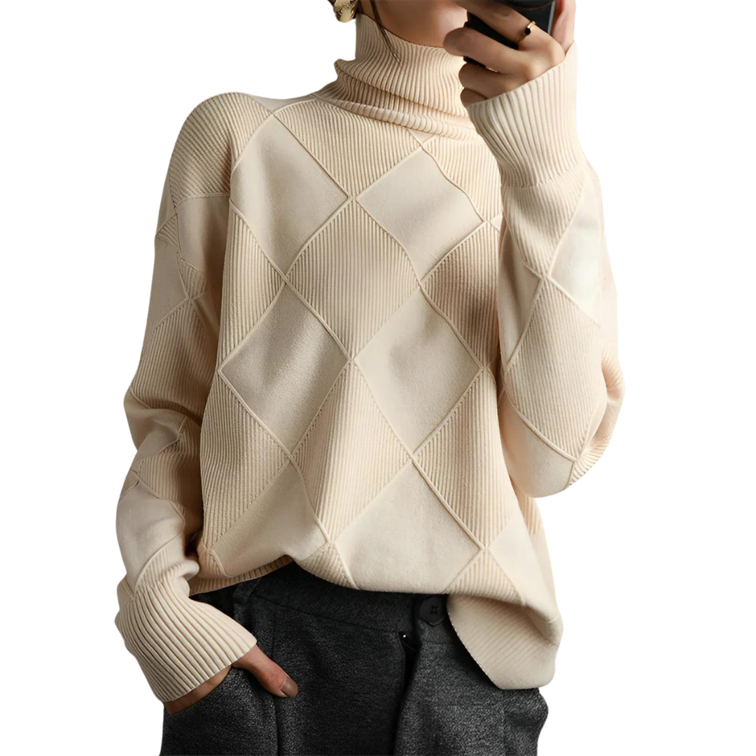 Lucia Moda™ | Elegant Turtleneck weater