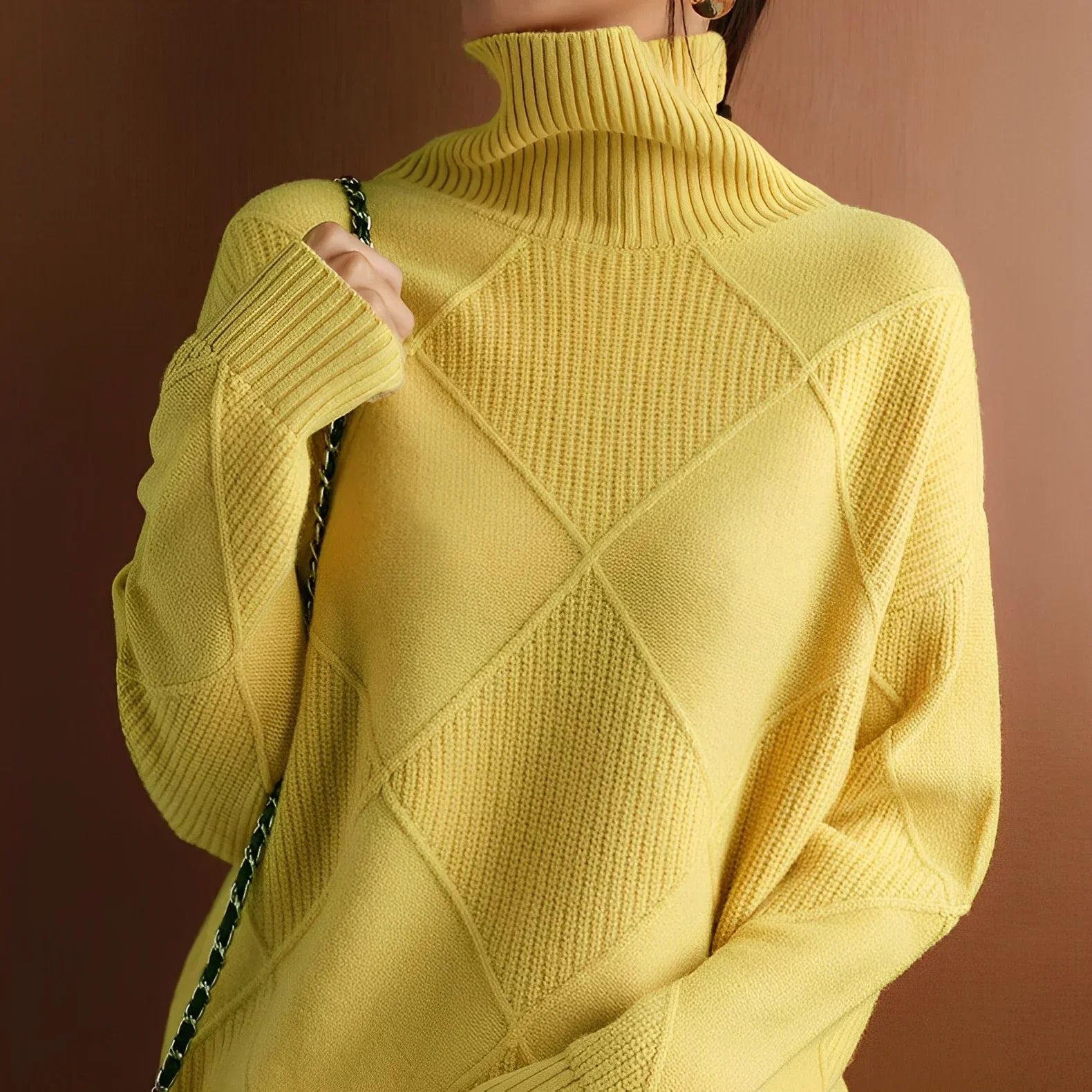 Lucia Moda™ | Elegant Turtleneck weater