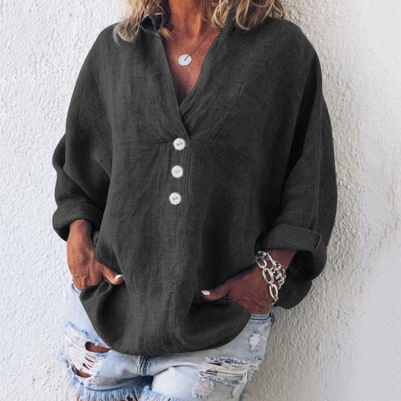 MAEVE™ - COMFORTABLE LOOSE LINEN BLOUSE