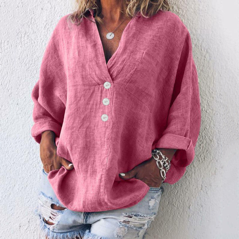 MAEVE™ - COMFORTABLE LOOSE LINEN BLOUSE