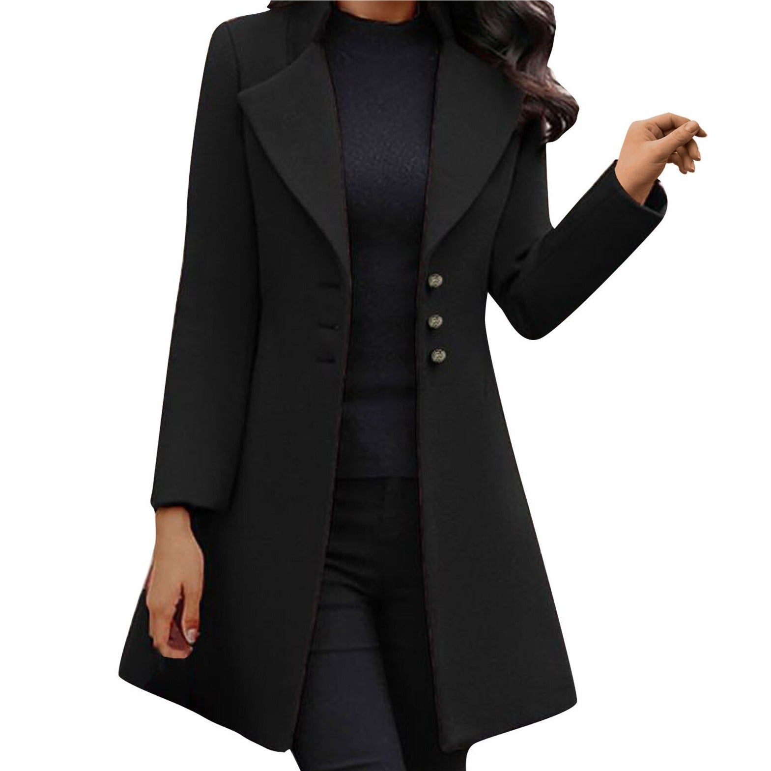 Aliza™ | Italian Wool Coat with Long Sleeves