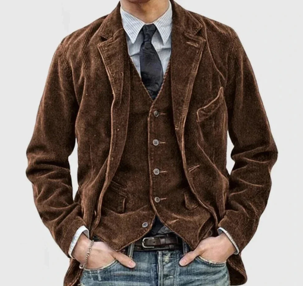 FLORIAN | Corduroy Blazer with Vest