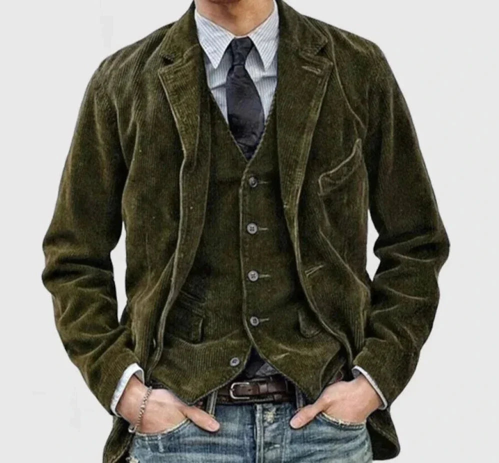 FLORIAN | Corduroy Blazer with Vest