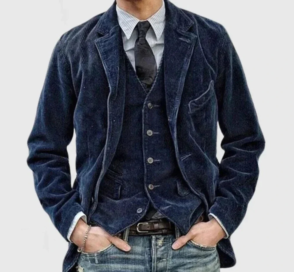 FLORIAN | Corduroy Blazer with Vest