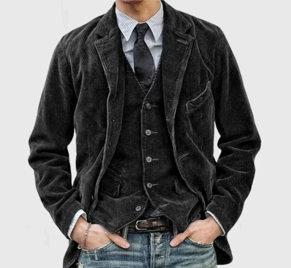 FLORIAN | Corduroy Blazer with Vest