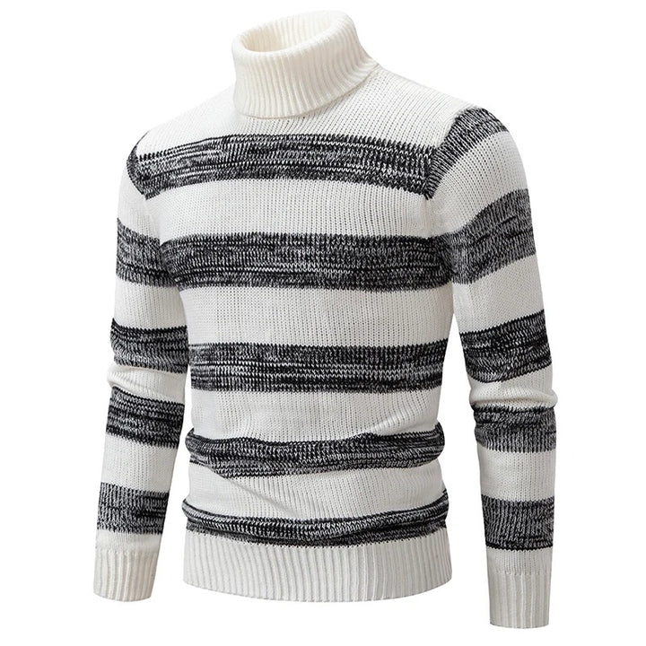 Carlo - Men's Knitted Sweater with Stand-up Collar