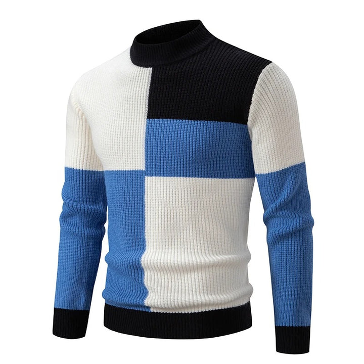 Carlo - Men's Knitted Sweater with Stand-up Collar